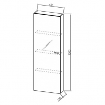 Dulap cu oglinda, Kolpasan, Malaya, stejar natur