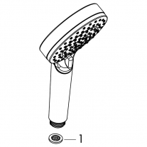 Para de dus Hansgrohe, Vernis Blend, crom