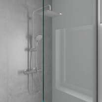 Set de dus Hansgrohe, Vernis Shape 230, cu baterie termostatata, crom