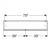 Dulap suspendat cu oglinda, Geberit, Selnova Square, alb, 80 cm