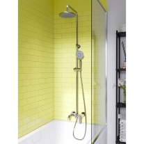 Set de dus Ferro, Algeo, cu baterie cada - dus, crom