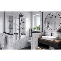 Baterie lavoar, Ferro, Algeo, negru 