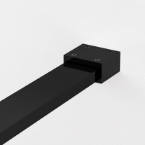 Paravan de dus SanSwiss, Easy, 100 x 200 cm, profil negru mat