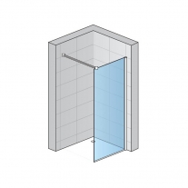 Paravan de dus SanSwiss, Easy, 140 x 200 cm, profilul negru mat