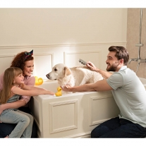 Set de dus cu baterie cada - dus, Ferro, Fiesta, crom