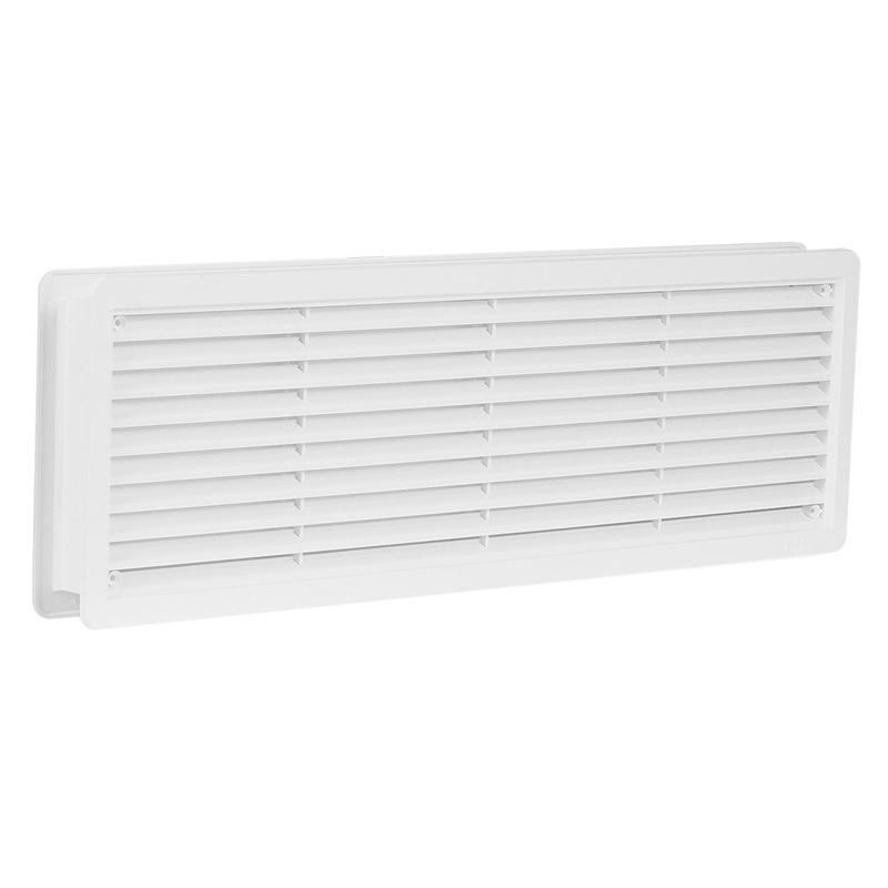 Set 2 bucati rama de aerisire Haco, dubla, pentru usi, 40 x 13 cm, alb