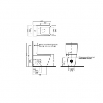 Vas WC stativ, Hatria, Erika Pro Q, back-to-wall, monobloc, alb 