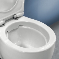 Vas WC stativ, Hatria, Le Fiabe, back-to-wall, pure rim, alb
