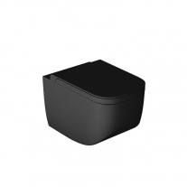 Capac WC Hatria, Next, cu soft close si quick release, negru mat