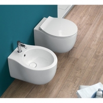 Capac WC Hatria, Nido, cu soft close si quick release, alb