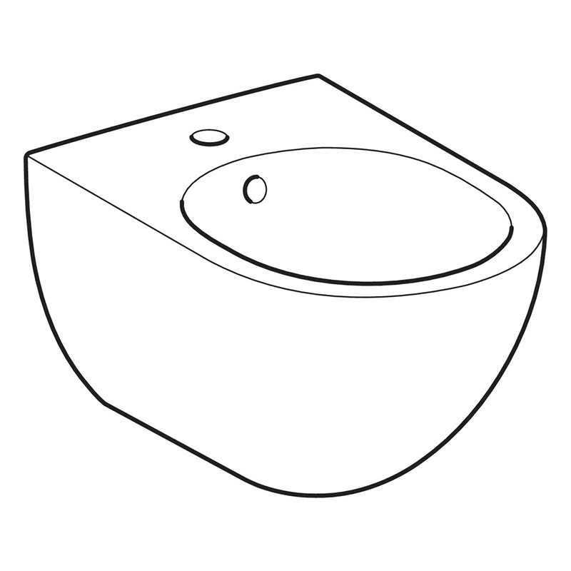 Bideu suspendat, Geberit, Acanto, 51 cm, alb