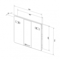 Usita de revizie Haco, ASA-PVC, fara inchizator, 50 x 50 cm, alb