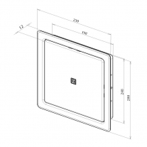 Usita de vizitare Haco, 20 x 25 cm, inox