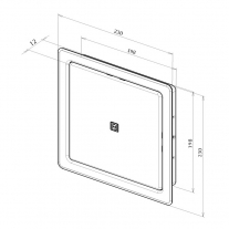 Usita de vizitare Haco, 20 x 20 cm, inox