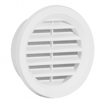 Rama aerisire Haco, rotunda, cu plasa, Ø 7 cm, alb