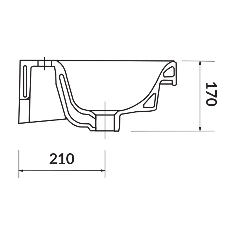 Lavoar slim pentru mobilier, Cersanit, Moduo, 60 x 38 cm, alb