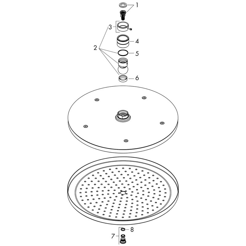 Palarie de dus, Hansgrohe, Croma 280 Air, auriu lucios