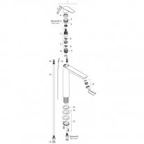 Baterie lavoar cu ventil, Hansgrohe, Talis E 240, bronz periat