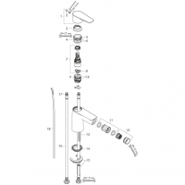Baterie bideu cu ventil Hansgrohe, Talis E, bronz periat