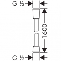 Furtun de dus, Hansgrohe, Isiflex 160 cm, bronz periat