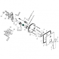 Baterie cada - dus incastrata, Hansgrohe, Metropol, bronz periat