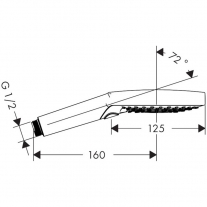 Para de dus, Hansgrohe, Raindance Select S 120, 3 jeturi, bronz periat