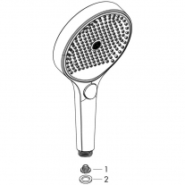 Para de dus, Hansgrohe, Rainfinity 130, 3 jeturi, bronz periat