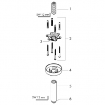 Brat de dus, Hansgrohe, S 100, cu montaj pe tavan, 10 cm, bronz periat