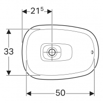 Lavoar pe blat, Geberit, Citterio, asimetric, alb