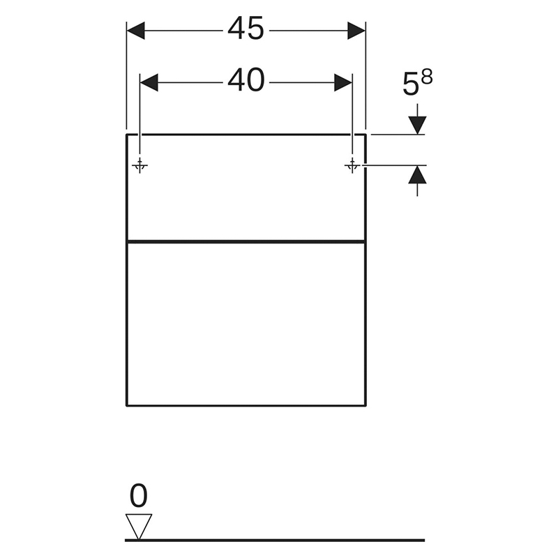 Mobilier suspendat, Geberit, Xeno2, cu 2 sertare, gri-bej