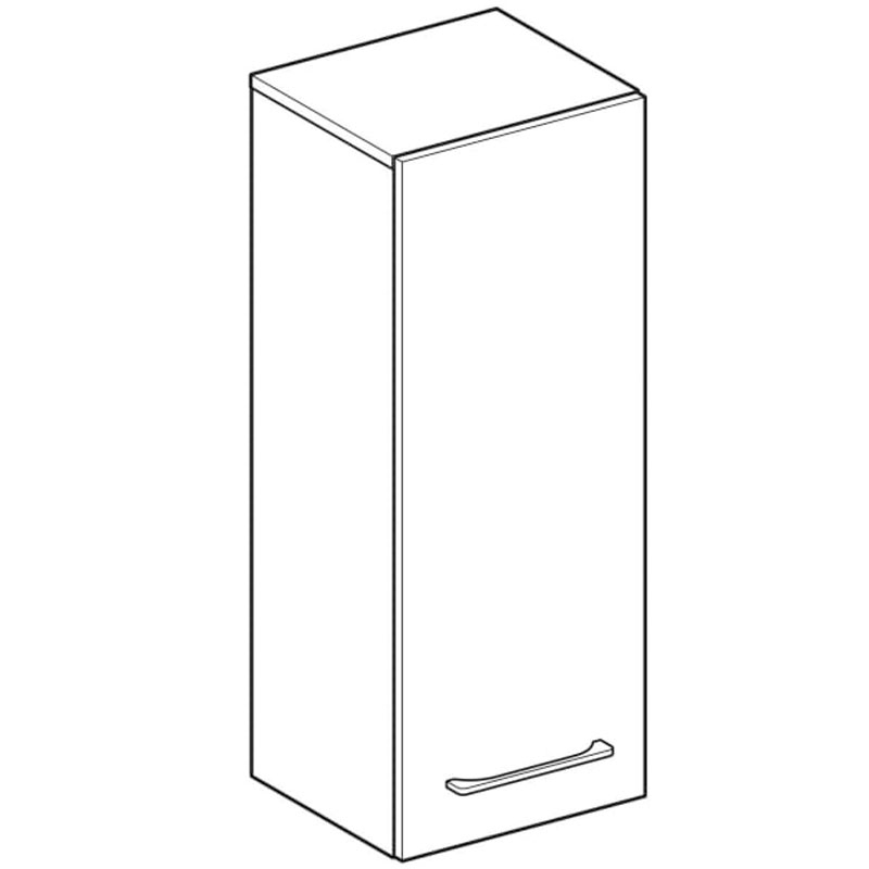 Dulap inalt suspendat, Geberit, Selnova Square, 85 cm, alb lucios