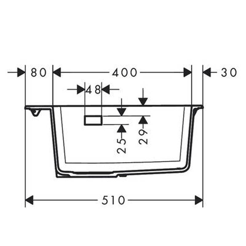 Chiuveta de bucatarie Hansgrohe, SilicaTec, 1 cuva cu picurator, 105x51 cm, negru grafit