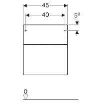 Mobilier suspendat, Geberit, Xeno2, cu 2 sertare, gri-bej