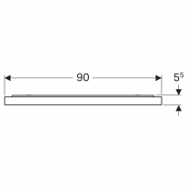 Oglinda cu iluminare LED, Geberit, Xeno2, dreptunghiulara, 90 x 71 cm