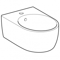 Bideu suspendat, Geberit, iCon, rotund, alb