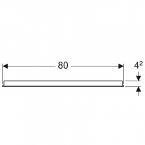 Oglinda cu iluminare LED, Geberit, Option Basic, dreptunghiulara, 80 x 65 cm
