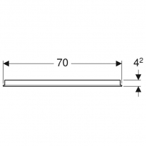 Oglinda cu iluminare LED, Geberit, Option Basic, dreptunghiulara, 70 x 65 cm