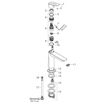 Baterie lavoar fara ventil, Hansgrohe, Logis Fine 240, crom