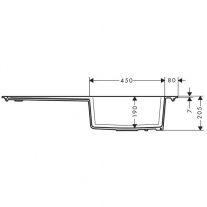 Chiuveta de bucatarie Hansgrohe, SilicaTec, 1 cuva cu picurator, 105x51 cm, negru grafit
