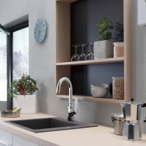 Baterie de bucatarie monocomanda, Hansgrohe, Focus, M42 220, crom