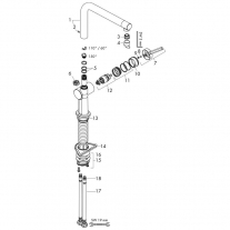 Baterie de bucatarie monocomanda, Hansgrohe, Talis M54 270, crom