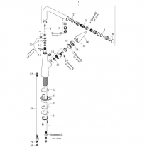 Baterie de bucatarie monocomanda, Hansgrohe, Talis Select M51 300, 1 jet, crom