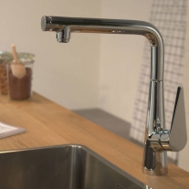 Baterie de bucatarie monocomanda, Hansgrohe, Talis Select M51 300, 1 jet, crom