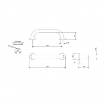 Bara de siguranta, Thermomat, 30 cm, alb
