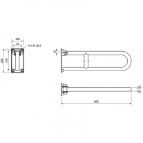 Bara de siguranta rabatabila, Thermomat, 60 cm, alb