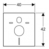 Set rezervor incastrat Geberit, Duofix, cu set fixare si clapeta crom lucios, Delta 51, pentru vas WC suspendat