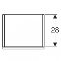 Dulap inalt suspendat, Geberit, Smyle Square, 118 cm, lava mat
