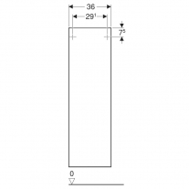 Dulap inalt suspendat, Geberit, Smyle Square, 118 cm, nuc american hickory