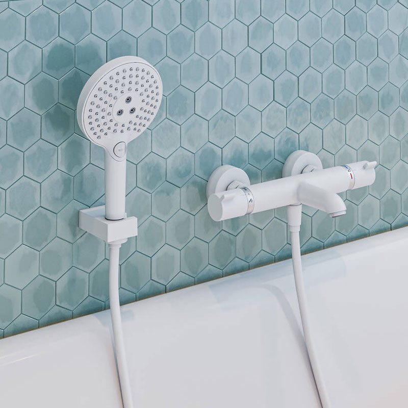 Suport de dus Hansgrohe, Porter E, alb mat