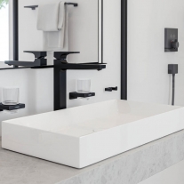 Baterie lavoar cu ventil, Hansgrohe, Metropol 260, negru mat